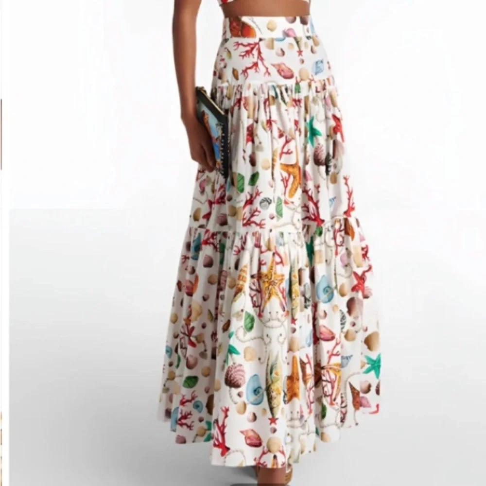 COMMENSE Set Shell Print Crop Top & Skirt - Picture 11 of 11